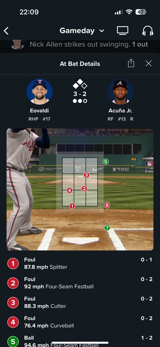 ChoppinBravos's tweet image. Ronnie’s gotta remind these fuckers who he is man seeing this many pitches in the zone with RISP is insane.