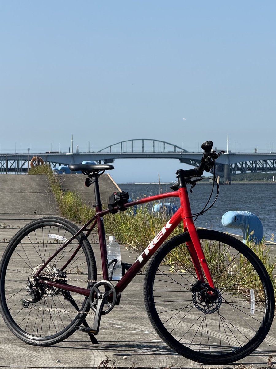 fWAnqPH5nWfDlsF's tweet image. おはようございます🥰
今日も🕟に起きて東京湾河口(中州)へ
愛車TREK🚴とともに
朝食は8枚切り2枚、茹で卵🥚2個、バナナ🍌2本、牛乳🥛400cc
Tシャツ、半ズボンでGO💨
本日
往復↔️26キロ 片道40分 風速2m/s
潮の香りが気持ちいい🤗
釣り人🎣は少なめ
汗だくです🥵
明日は海か川か思案中🩵…