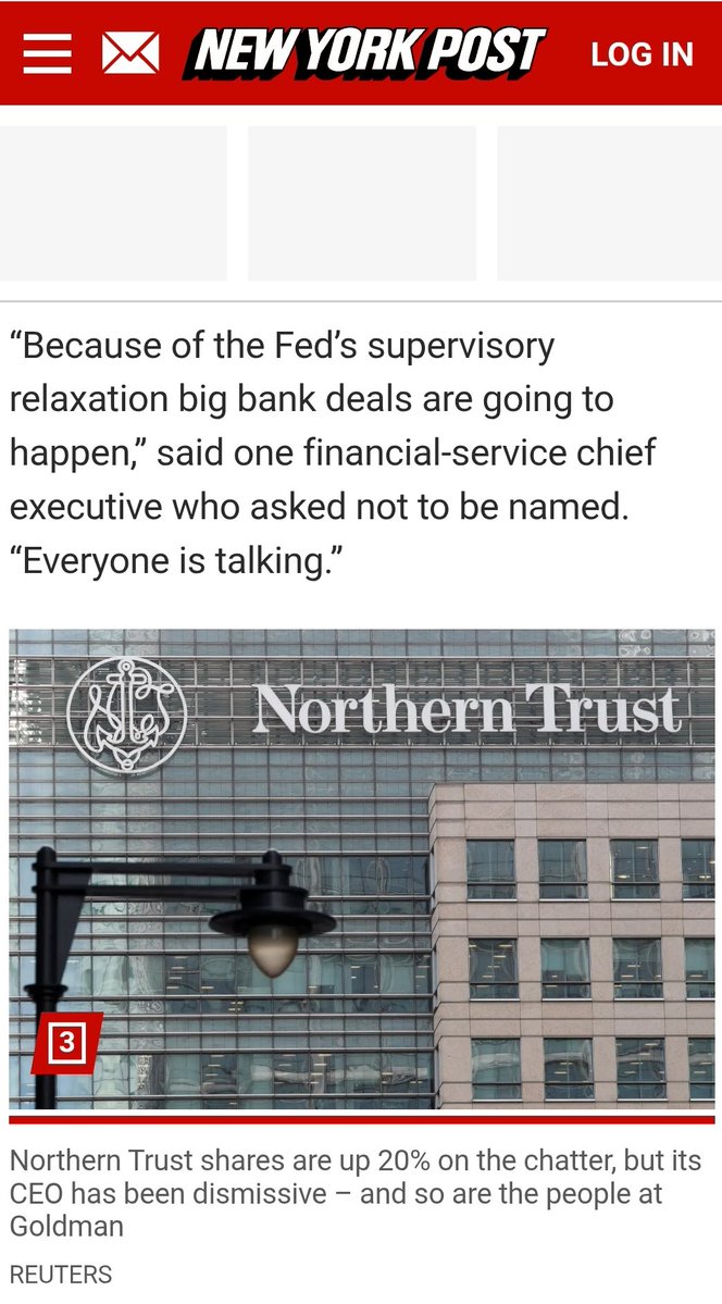 andrewsilvagni's tweet image. $NTRS
$BNY
Both Jamie Dimon’s JPMorgan & Goldman will be able to do significant, albeit smaller deals, banking sources say:
nypost.com/2025/07/25/bus…