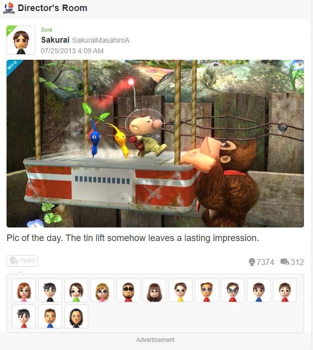 FGAnniversaries's tweet image. Here was the 07/25/2013 Director’s Room Pic of the Day Post for Super Smash Bros. for Nintendo 3DS & Wii U.