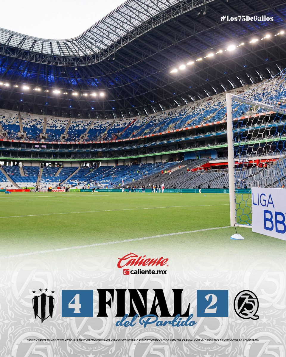 Querétaro Femenil 🐓 (@gallosfemenil) on Twitter photo Terminó el partido en la Sultana del Norte.
Regístrate en <a href="/calientesports/">Caliente Sports</a> y recibe $1000 de regalo. 📲 bit.ly/2BnPYFD
#Los75DeGallos Terminó el partido en la Sultana del Norte.
Regístrate en <a href="/calientesports/">Caliente Sports</a> y recibe $1000 de regalo. 📲 bit.ly/2BnPYFD
#Los75DeGallos