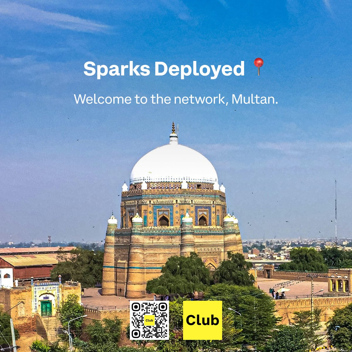 Welcome to the network, #Multan

One of South Asia’s oldest cities just stepped into the future of connectivity. Multan (aka the City of Saints) sits in southern #Punjab, #Pakistan. Home to over 2.2 million people, it’s a city rich in culture, history, and soul.

⚡ More Sparks