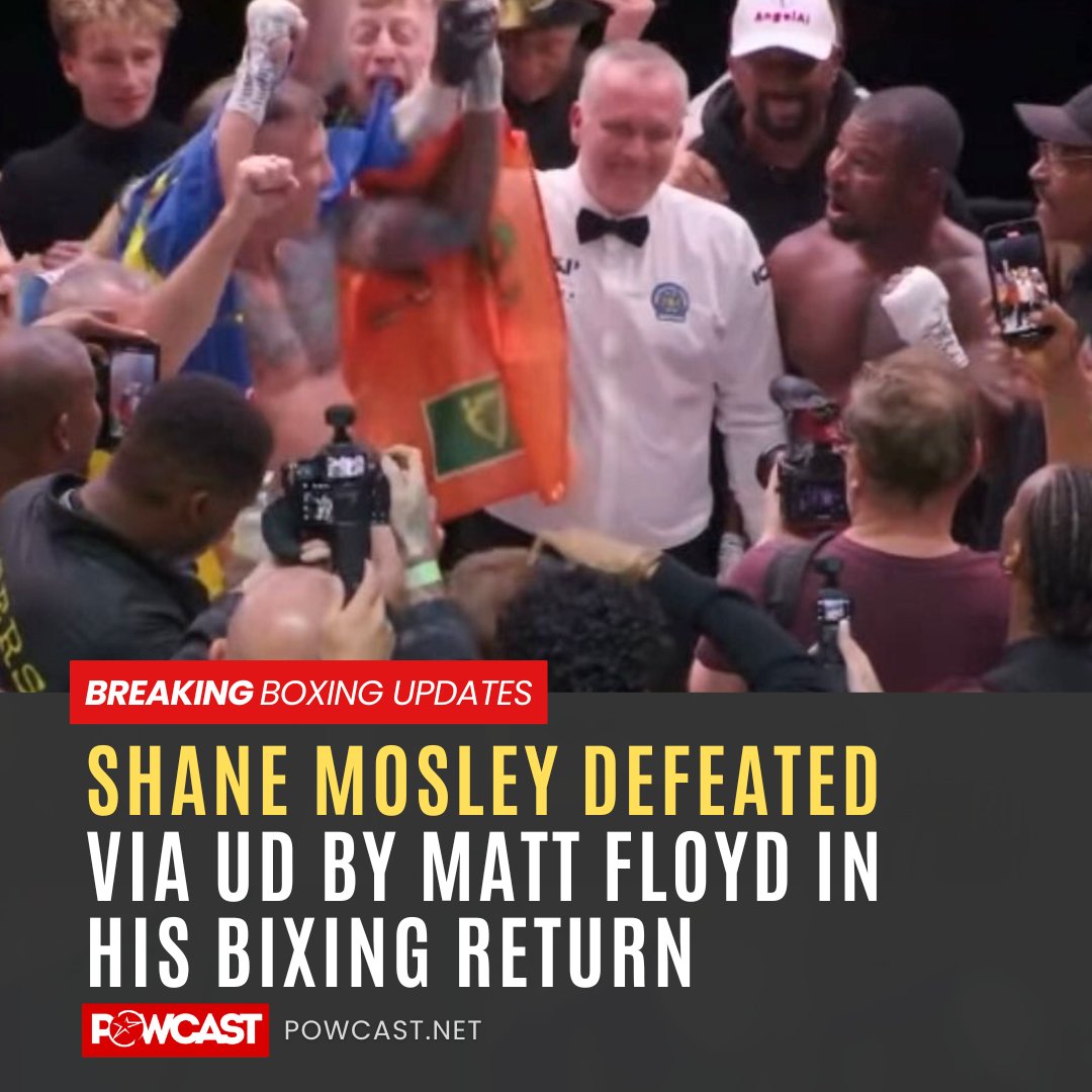 POWCASTSPORTS's tweet image. 🚨ICYMI! Three division Champion Sugar Shane Mosley failed in his boxing return as he was defeated by Aussie Matt Floyd in their fight, July 25 at the 02 Arena, London.
👀 Mosley is 53 yrs old and challenged Pacquiao before the fight. Unfortunately he fell short. #Boxing…