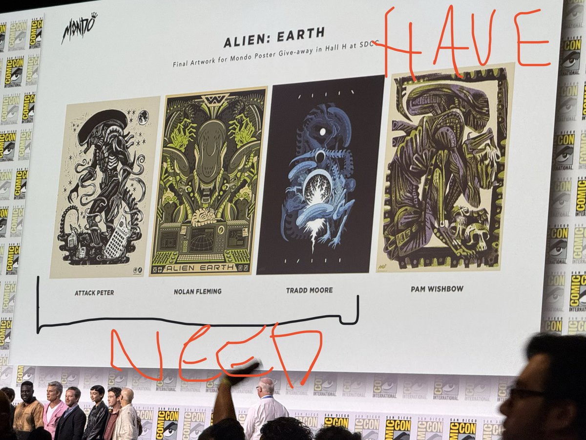 0mie's tweet image. Well that’s unfortunate haha I’ve got 4 of the same #AlienEarth poster, wanted to get all 4 designs; anyone want to trade? @SD_Comic_Con @ParksAndCons @OutsideComicCon