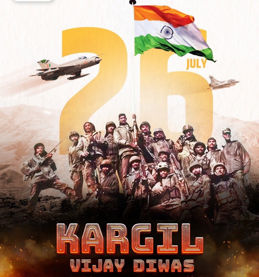 nkumar8317's tweet image. कारगिल विजय दिवस पर शहीदों को नमन 🇮🇳
कारगिल की ऊँची चोटियों पर
जो रणबांकुरे लड़े थे,
अपनी मातृभूमि की रक्षा में
जो हँसते-हँसते शहीद हुए थे,
उन वीरों को कोटि-कोटि नमन।
जय हिंद! वंदे मातरम्!
#KargilVijayDiwas2025
#IndianArmy
#KargilHeroes
#Kargil #kargilwarheroes
#KargilDiwas