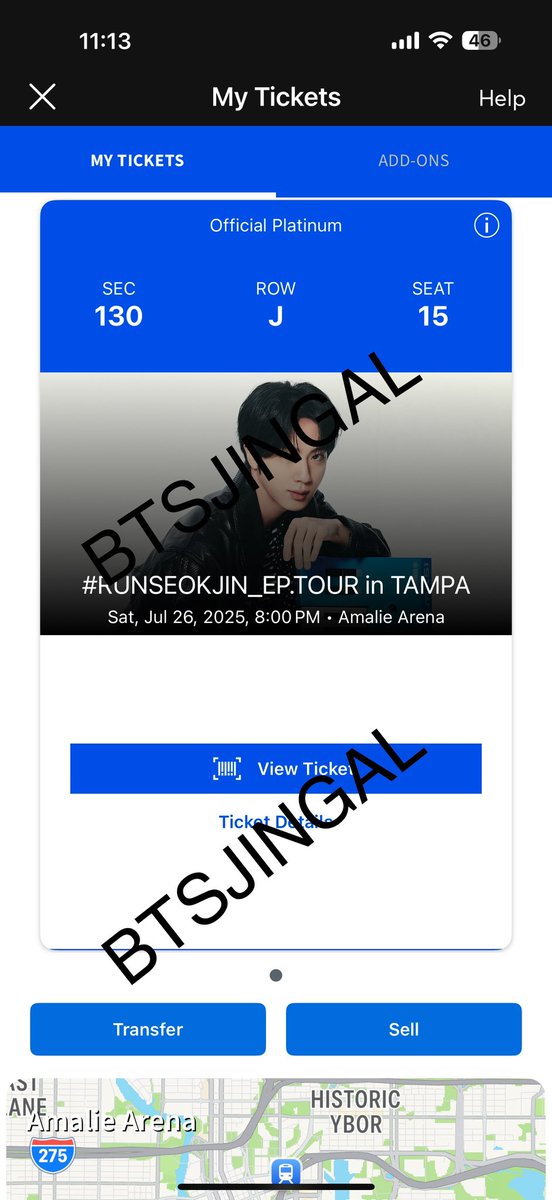 btsjingal's tweet image. Helping a friend
‼️WTS‼️
#RUNSEOKJIN_epTOUR_TAMPA
Tampa Amalie Arena
Day 1 July 26, 2025
1 ticket
Official Platinum
Sec 130, Row J, Seat 15
Selling below face value
Paid $353.40
Selling $300
Accept Paypal
If interested, please message me
Thank you!