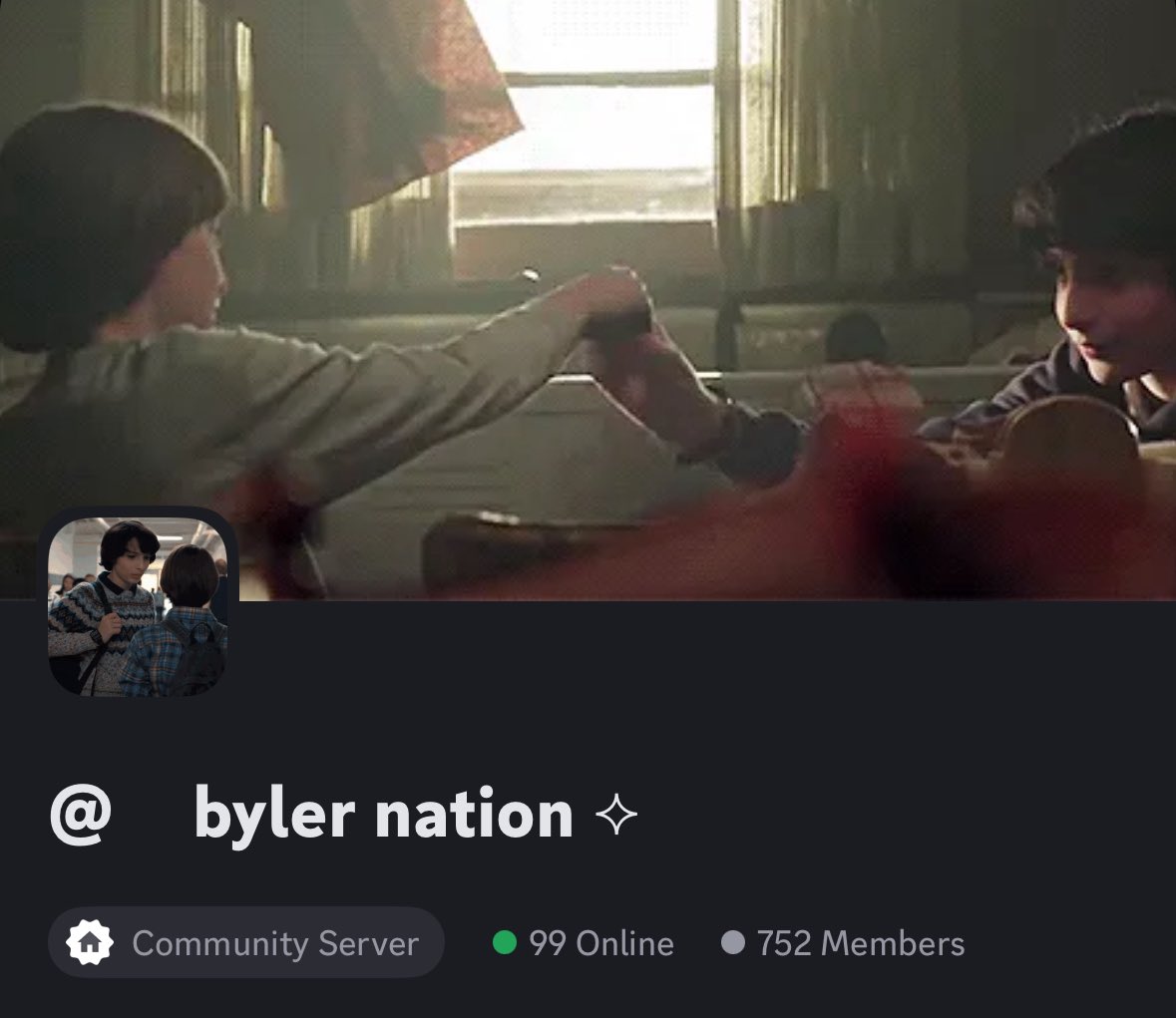 avibyler's tweet image. hey guys!! i have a byler discord server that has been active since 2022! we are all super friendly i promise. if anyone wants to join, please feel free 💕
discord.gg/MFSWyqRp