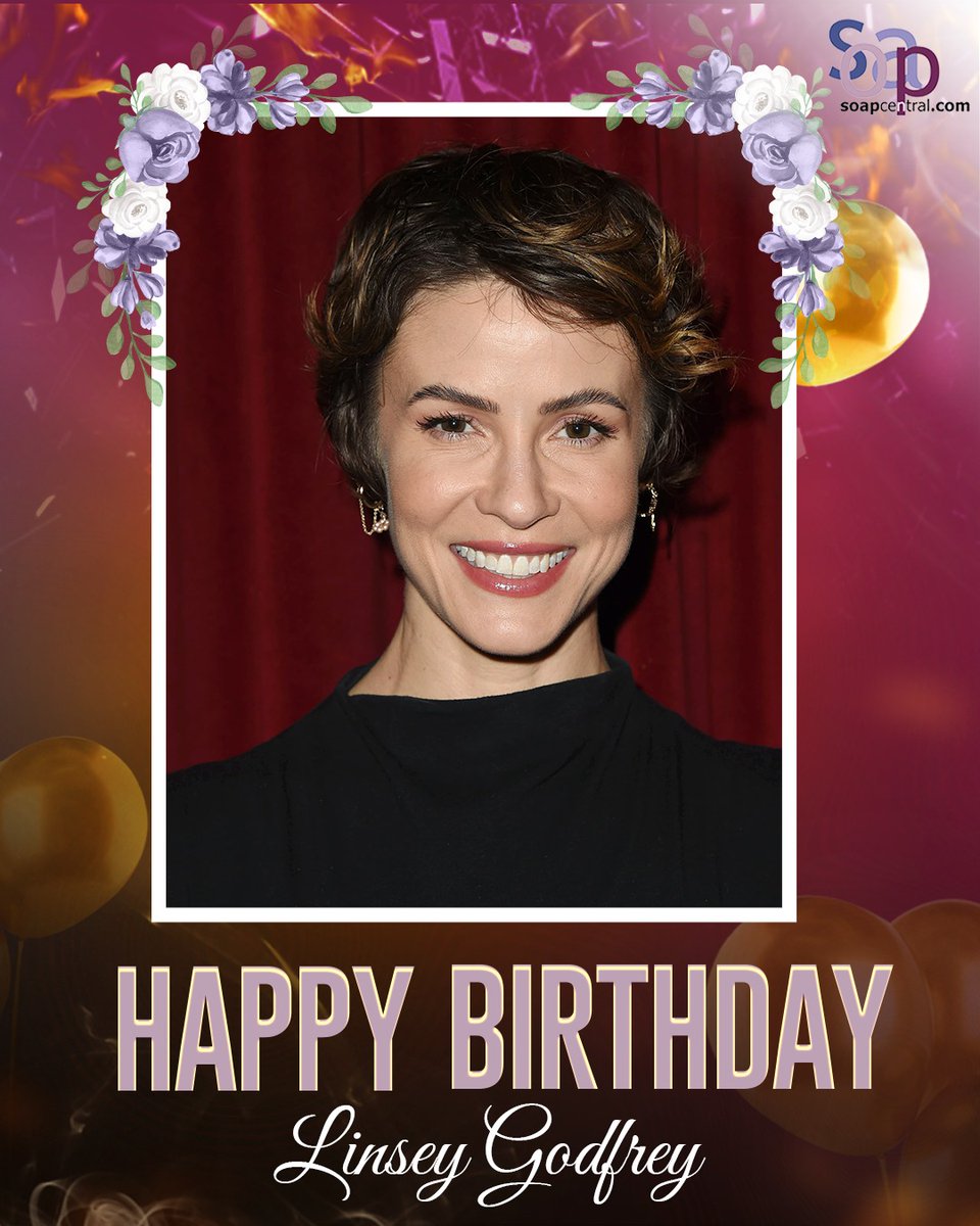 soapcentral's tweet image. Soap Central wishes a very happy birthday to Linsey Godfrey, who brings Sarah Horton to life on #DaysofOurLives.
Send your birthday love in the comments below 👇💭