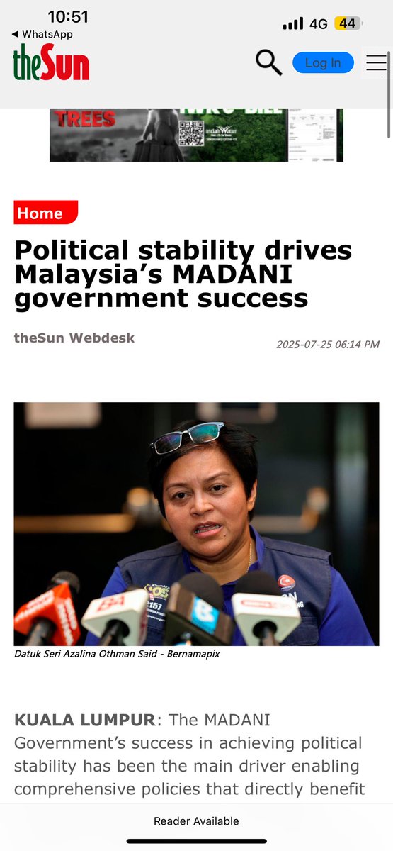 AzalinaOthmanS's tweet image. MADANI BEKERJA
BERSAMA MALAYSIAKU

Liputan berita dalam akhbar-akhbar utama negara mengenai hantaran di media sosial YB Dato’ Sri Azalina Othman Said, Menteri di Jabatan Perdana Menteri (Undang-Undang dan Reformasi Institusi) berkaitan pengumuman penghargaan untuk rakyat oleh YAB…