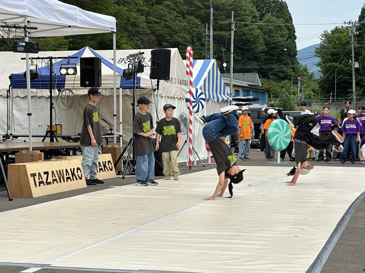 tazawako's tweet image. 【ストリートダンスアカデミー iLLSTUDIO】
次世代のBBOY.BGIRLを育成するプロジェクトに日本全国の中から選出された4名のうちのひとりBBOY HaLuTo(仙北市)、
ユースオリンピック強化選手に選出された戸澤優香選手(仙北市)も!!
#423m
#仙北市
#田沢湖
#たざわ湖龍神まつり
