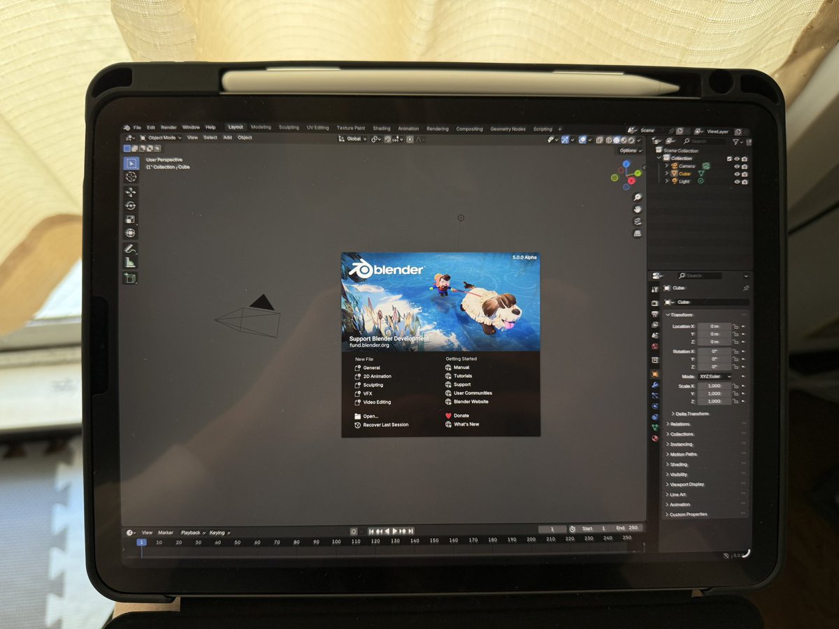 Megabits_mzq's tweet image. 对比一下左边是远程桌面到 Mac 上，右边是原生的 Blender。