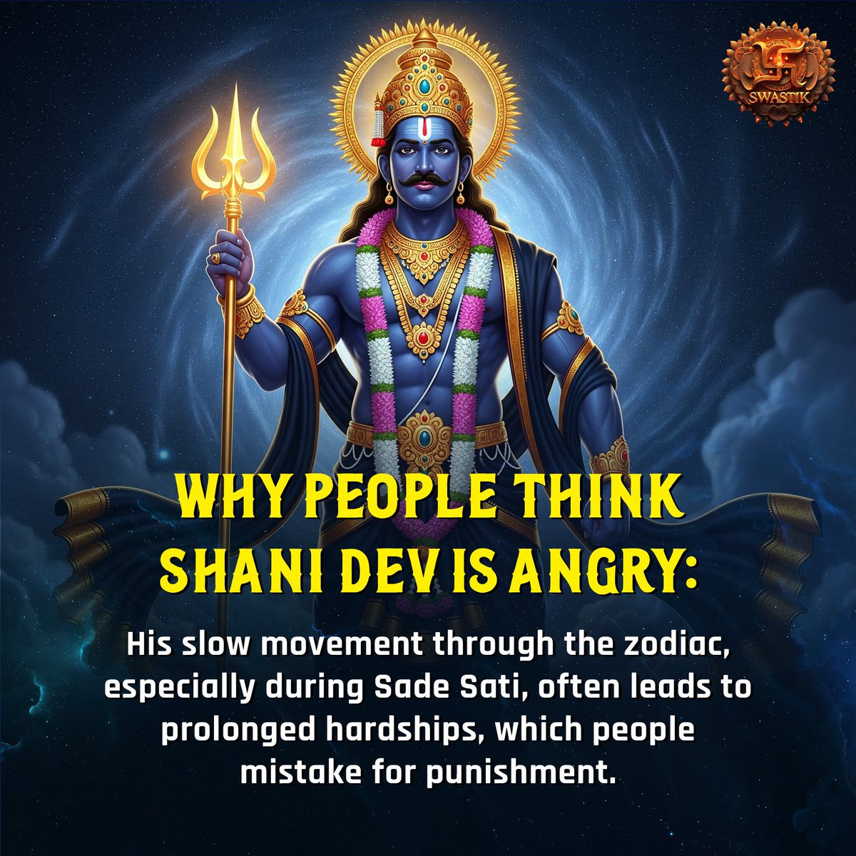 SwastikStories's tweet image. 🪐 Myth vs Truth About Shani Dev
Think Shani Dev is always angry? Think again. He is not angry — he is just and fair. 🙏

#ShaniDev #MythBusting #HinduGods #SaturdayWisdom #SanatanDharma #SpiritualTruth #SwastikGlobal