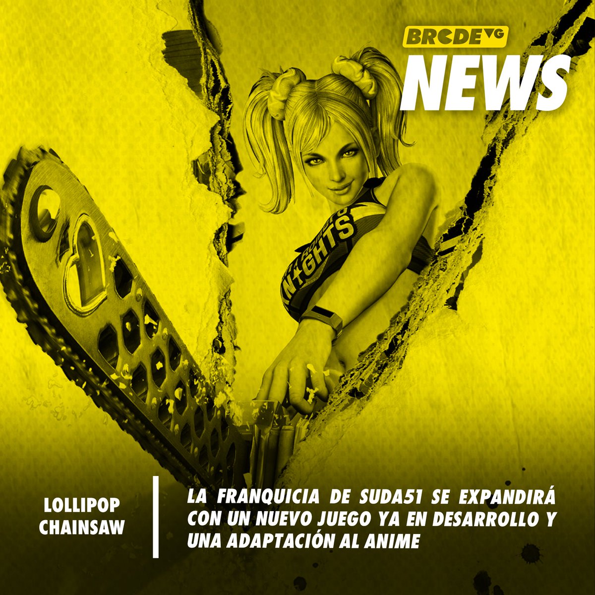 BRCDEvg's tweet image. 🍭 Lollipop Chainsaw regresará con nuevo juego y su propia adaptación al anime.
Prometen humor negro sin censura y sin “excesos de DEI”, lo que ya está dando de qué hablar entre los fans de la franquicia en redes sociales.