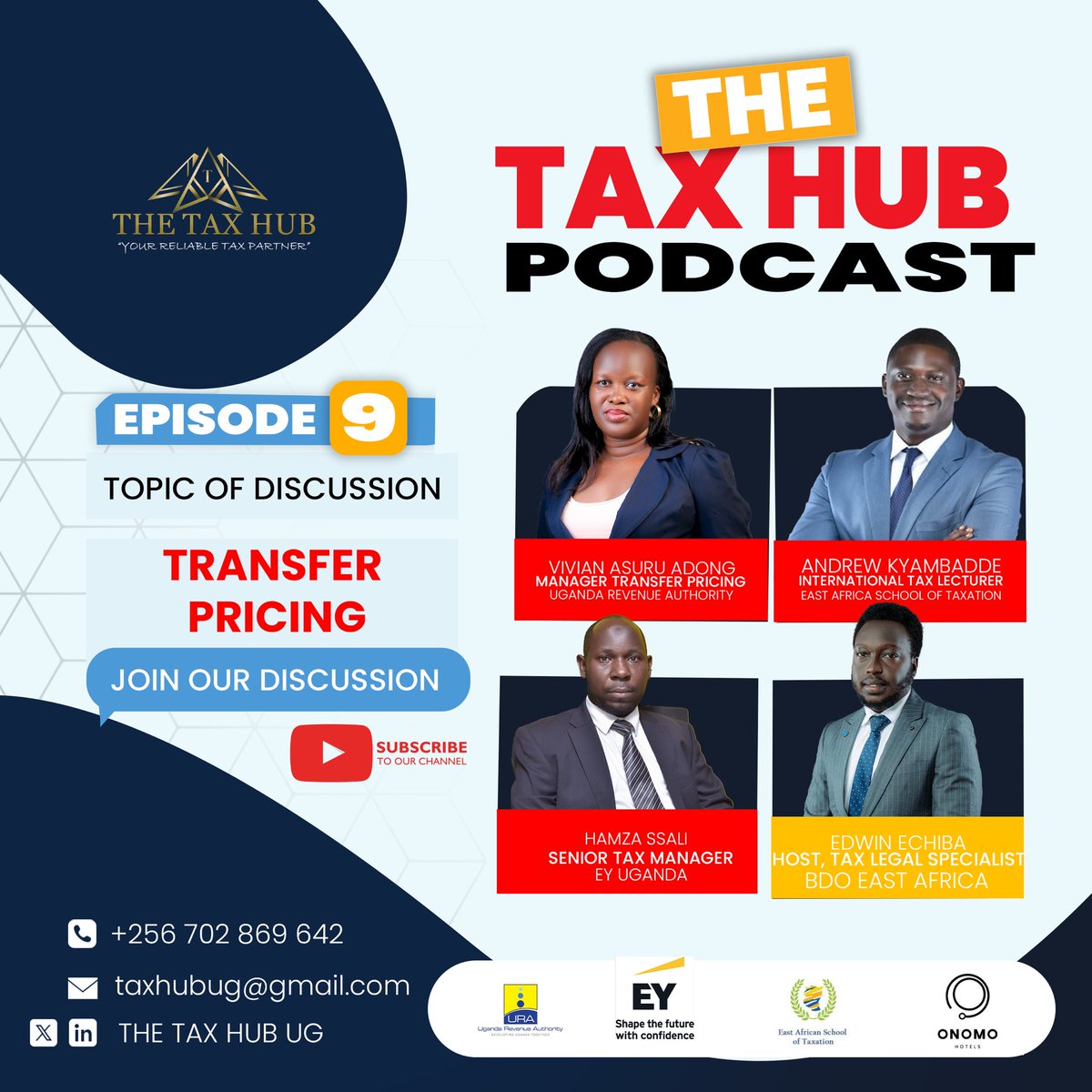 ayikoru_m's tweet image. Colleagues, let's look out for this insightful podcast this Monday, featuring Vivian Asuru Adong- Manager Transfer Pricing, from @URAuganda, in a discussion on Transfer Pricing Compliance in Uganda.
A must tune in.
Read flier⬇️⬇️for details.
#FfeBanno
#DevelopingUgandaTogether