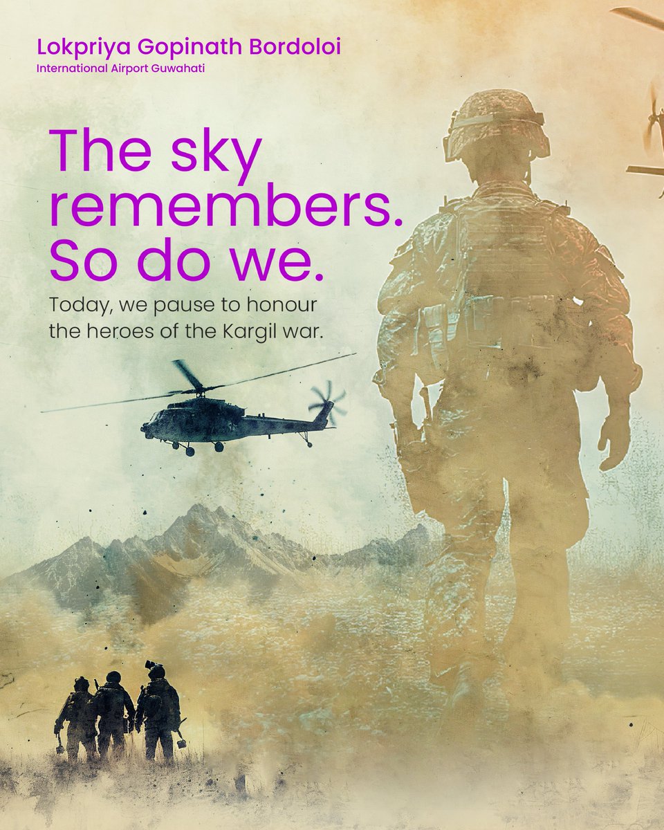 Kargil Vijay Diwas, a day that reminds us what courage looks like. Not in grand speeches, but in quiet determination, and in standing one’s ground when the going gets tougher.

Today, we remember the brave who rose higher than fear and gave India a victory that lives on in our