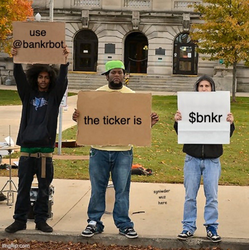 sgniwder's tweet image. these guys know what’s up!   

do you have $bnkr?