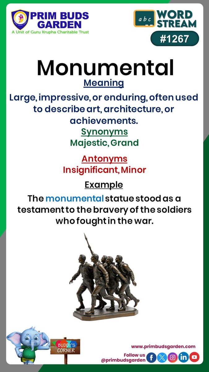 Todays Word Stream !!
#primbudsgardenschools #PrimBudsGarden #bestschool #preschool #IGCSE #cambridgeSchool #CBSE #school #learning #schooltime #kids #didyouknow #facts #perumbakkam #washermenpet #tollgate #tiruvottiyur #Tamilnadu
#ParentingWithLove #GentleParenting #SelfCare