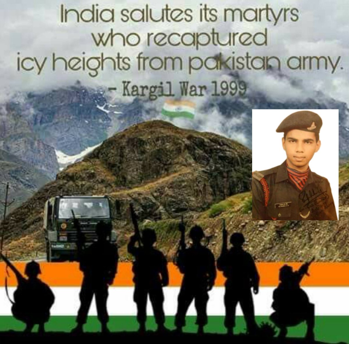 Rajendra537's tweet image. On this day ie.. 26 - 07- 1999, the Indian Army has successfully recaptured all the positions of Drass, Batalik, Kukartham and other points in Kargil which were illegally occupied by the Pakistan Army. The Indian Army fought with extreme courage and bravery to recapture the lost…