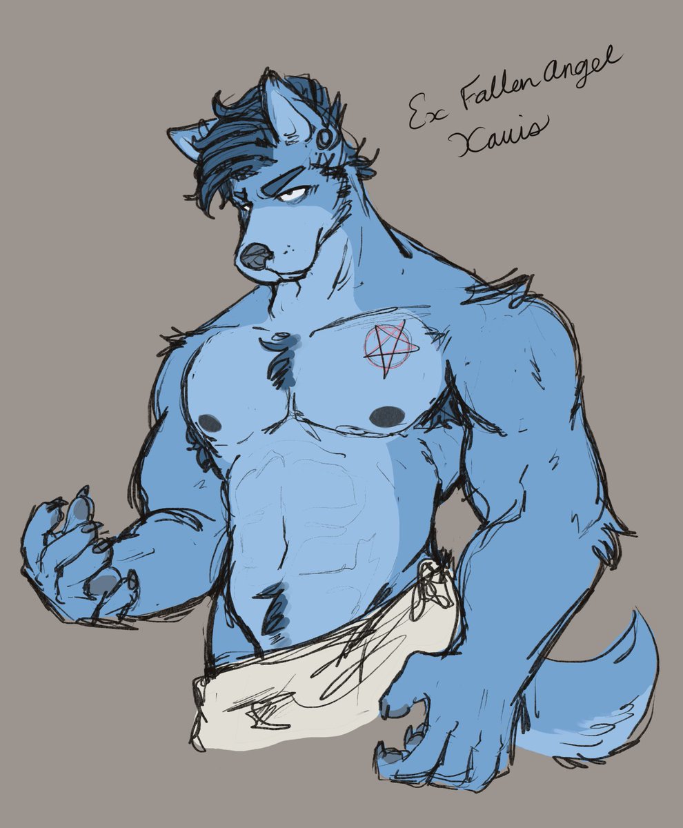 SeriouslySomber's tweet image. A rough Sketch of an OC of mine, Xavis