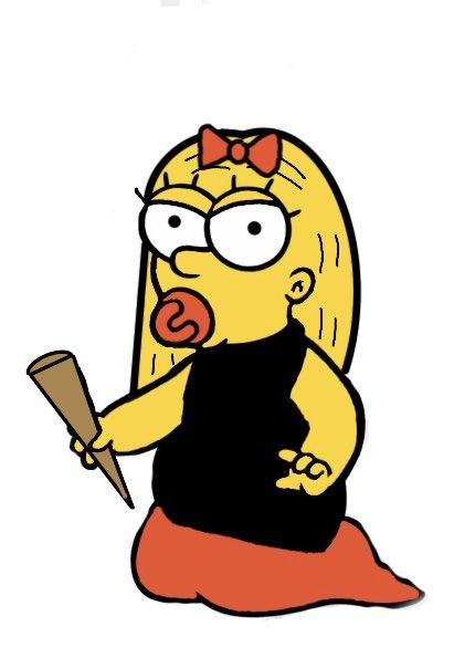 NUMBER1ANGIRL__'s tweet image. maggie the vampire slayer ✨ #TheSimpsons #buffythevampireslayer