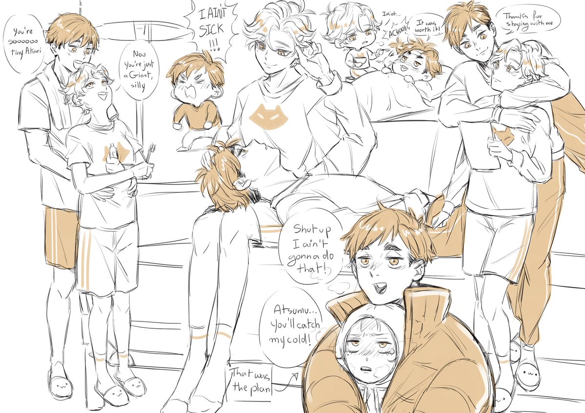 pandamimi9021's tweet image. #Atsumu x Akari
Denial is a river in Egypt, you my boy are sick!
#haikyuu