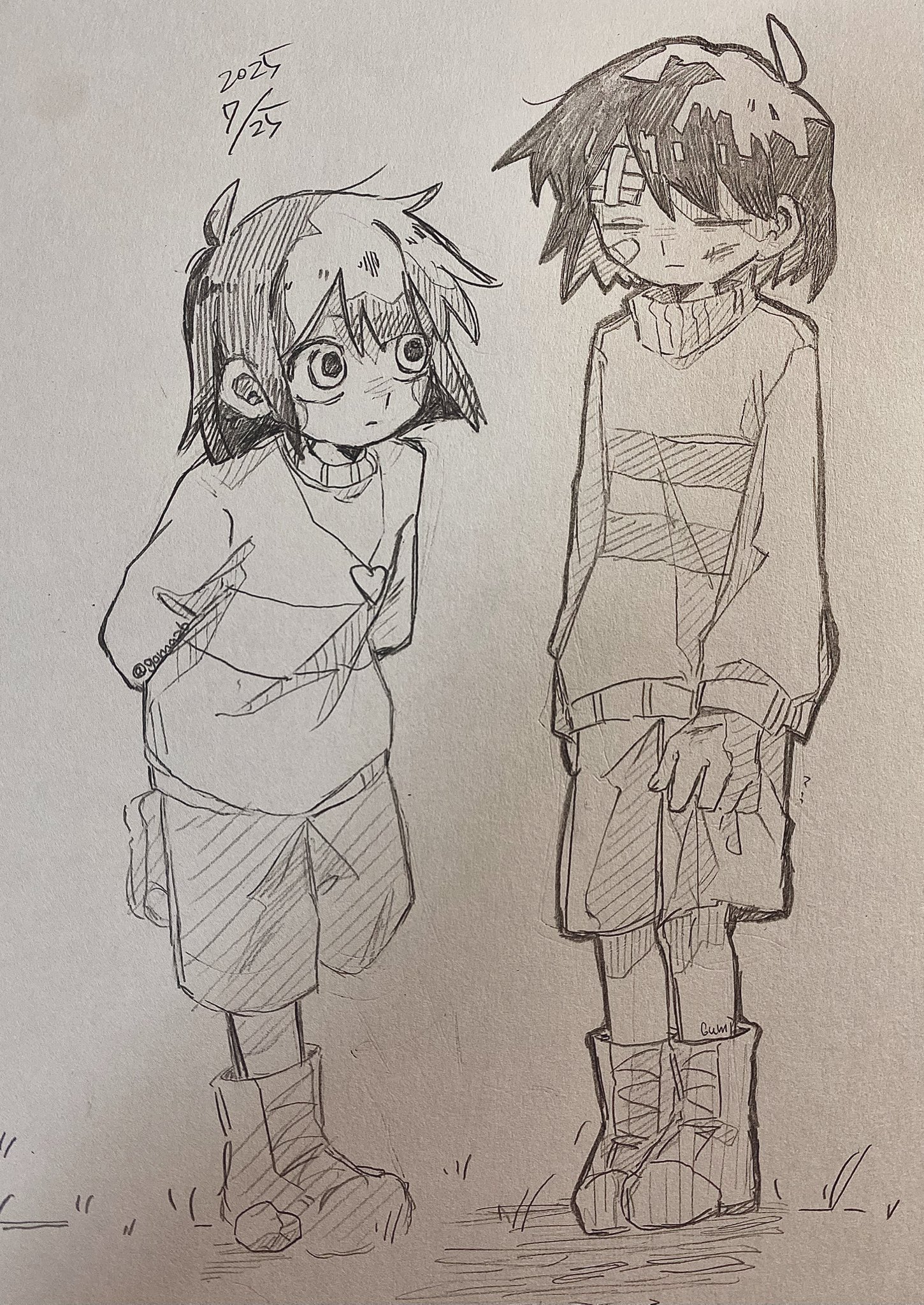 デッサン 20240913 🤩先週の中野ファッションクロッキーで描いた @n___g