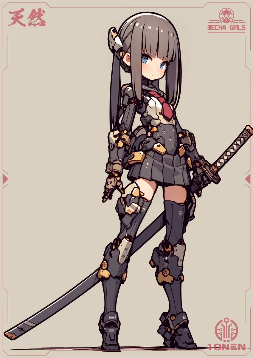 munou_ac's tweet image. SD女子甲生：メカ娘
SD Armored Mecha Girl