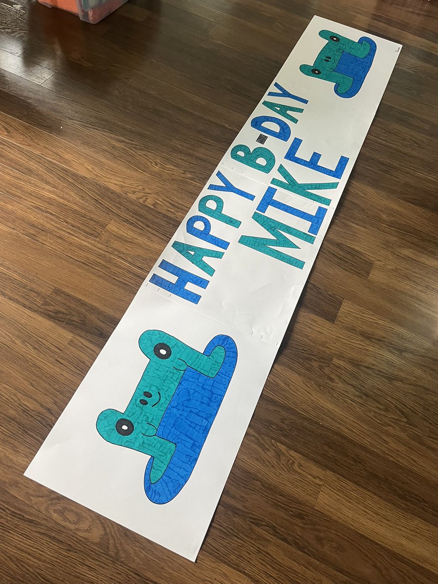 Custom bday card + bday banner for
 Cst Zacharuk