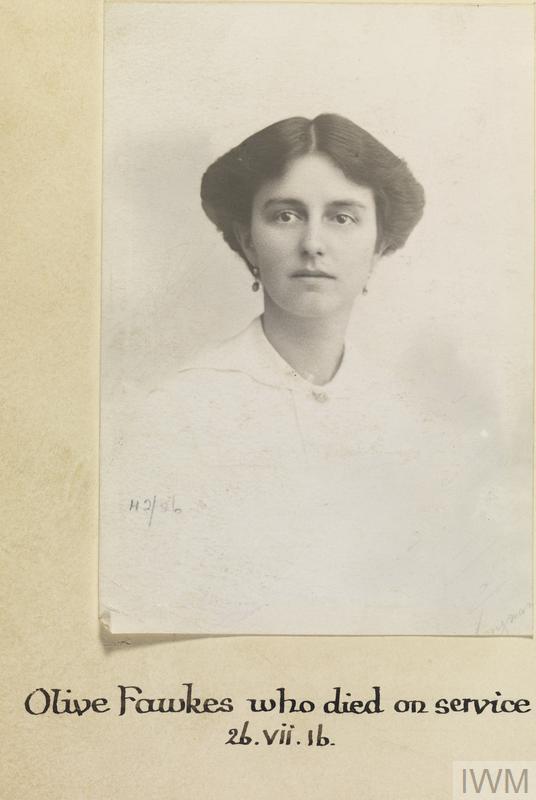 WW1IEPER1917's tweet image. Olive Fawkes, Voluntary Aid Detachments. Died on service 26 July 1916.© IWM (WWC H2-26)