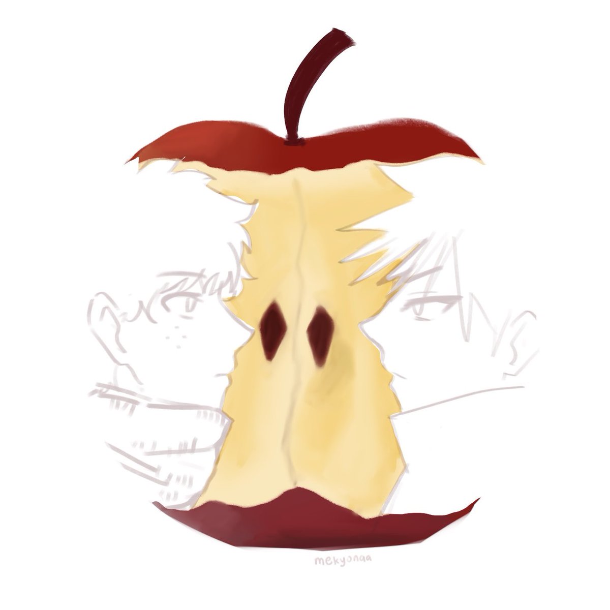 mekyonaa's tweet image. who bite apple like this #bkdk #izuku #katsuki