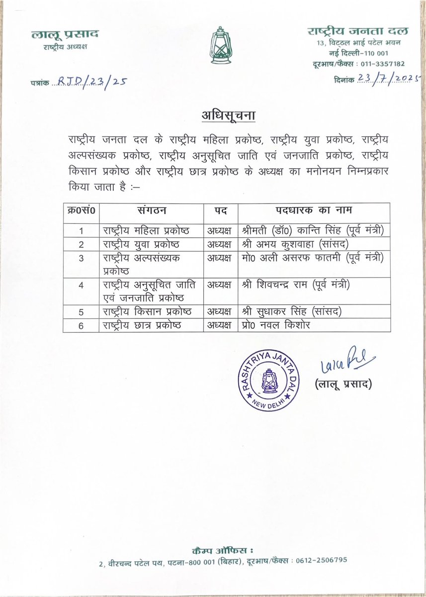 ShayarShahnawaz's tweet image. पूर्व मंत्री व हमारे क्षेत्र के 4 बार के सांसद जिन्होंने अपने मंत्री काल में शिक्षा के लिए MANUU जैसे संस्था दिए , उन्हें आदरणीय @laluprasadrjd जी और @yadavtejashwi जी ने राजद के राष्ट्रीय अल्पसंख्यक प्रकोष्ठ के अध्यक्ष मनोनित किए हैं।
@Fatmialiashraf जी को ढेर सारी मुबारकबाद।