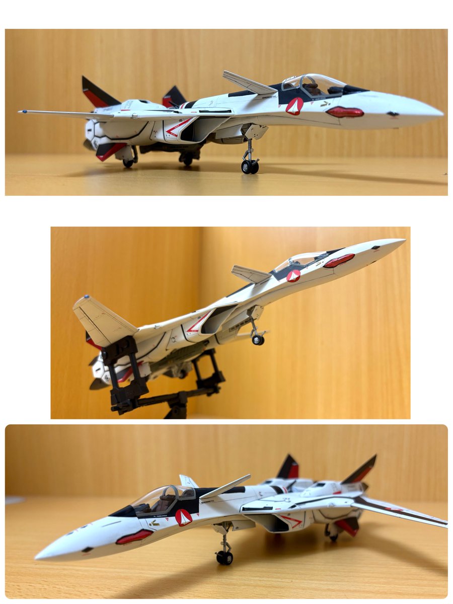 msa0011extbst's tweet image. YF-19完成しました。
機体色は白に近いセールカラー系、適当調色、ほぼ白ですね😓
胴体がパーツ2枚の貼り合わせで、デカいので苦労しました。
最近、ハセガワマクロスが楽しい😊
あんなに苦労するのに😥
苦労が快感、変態です😜
#マクロスモデラーズ
#マクロスプラス
#ハセガワ