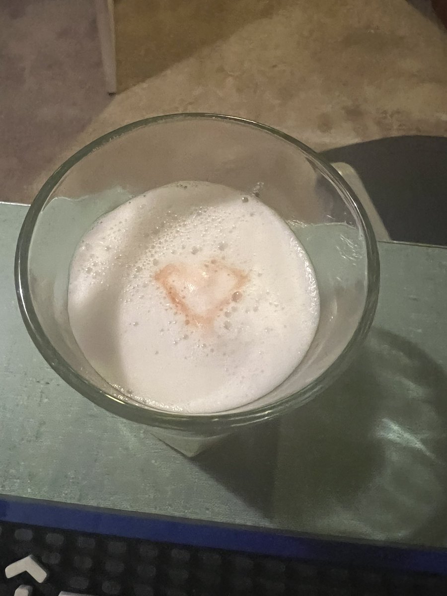 Dirty_Harambe's tweet image. I add a few drops of bitters to the foam of my Whiskey Sours, and often do some simple art with a toothpick using the bitters as paint. I tried to make a heart this time. It looks better in person, but is not up to snuff either way.