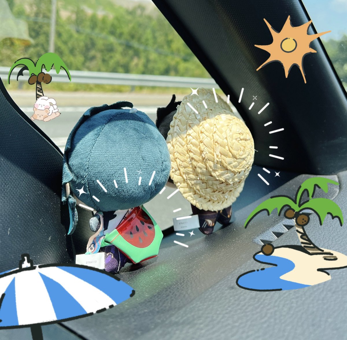 ritsucoon's tweet image. 麦わらてーくんとおNEW🍉バッグｼｮ✨️🔶👹