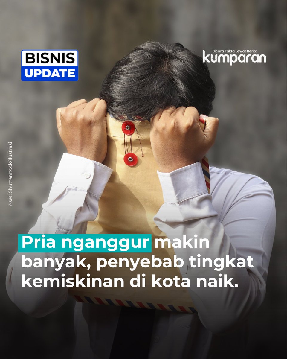 kumparan's tweet image. Jumlah penduduk miskin di Indonesia memang menurun secara nasional, tapi angka pengangguran laki-laki di kota justru naik.
#bisnisupdate #update #bisnis #oneliner kum.pr/0unq18kvrw