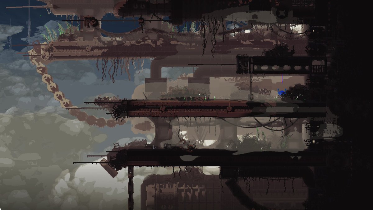 rainworldhourly's tweet image. Rain World Drought | The Wanderer | Fragmented Exterior | The Decaying Wall | Iterator Fruit | Modded | Screenshot Credit: Normalrp_spirit