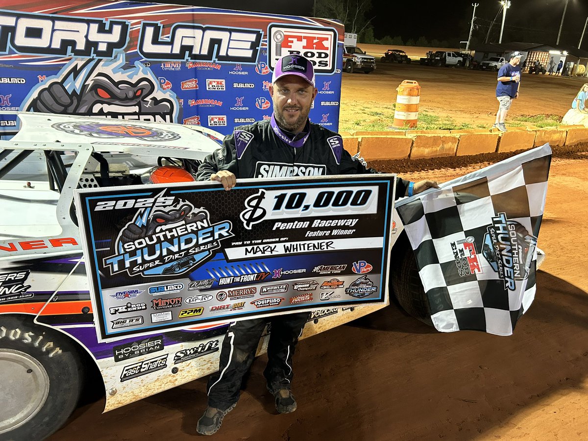 Southern Thunder Super Dirt Series (@sothundersds) on Twitter photo “The Magic Man” Mark Whitener secures his first-career <a href="/SoThunderSDS/">Southern Thunder Super Dirt Series</a> victory and takes home the $10,000 payday. 💰 “The Magic Man” Mark Whitener secures his first-career <a href="/SoThunderSDS/">Southern Thunder Super Dirt Series</a> victory and takes home the $10,000 payday. 💰