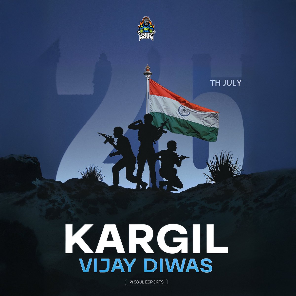 S8ulesports's tweet image. A salute to the fearless, 
Whose legacy lives on in every heartbeat of India. Jai Hind! 🇮🇳