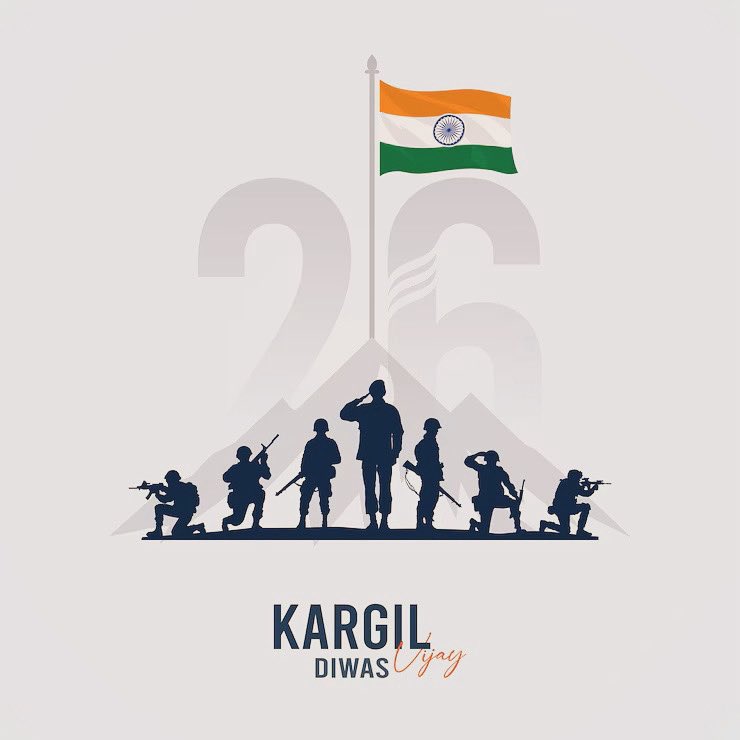 Salute to the Bravehearts on #KargilVijayDivas
Always indebt to you 
Because you gave up everything,
So we could live free.
Your sacrifice is the reason
We sleep in peace tonight.
Thank you to you, and the family that let you go.
You are the reason India breathes. 
Jai Hind🙏🇮🇳