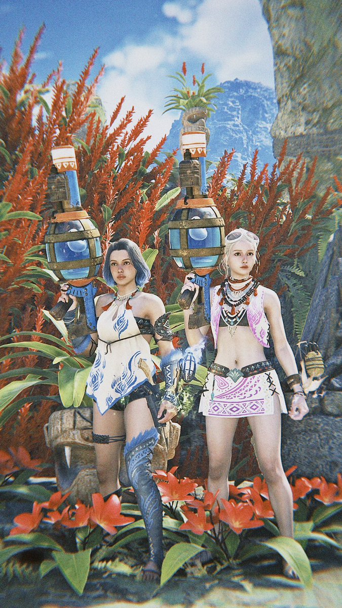 wrbeee_'s tweet image. 昨日はペア狩り👭
夏満喫して楽しかった〜‼︎ 歴戦レイアはイヤすぎた笑
また遊ぼうね🥹