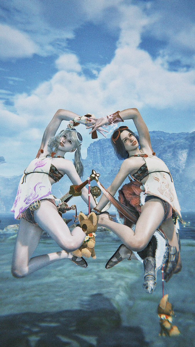 wrbeee_'s tweet image. 昨日はペア狩り👭
夏満喫して楽しかった〜‼︎ 歴戦レイアはイヤすぎた笑
また遊ぼうね🥹