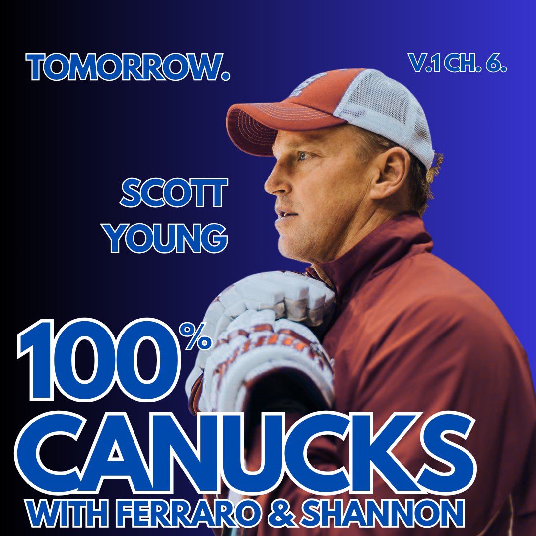 LandonFerraro's tweet image. Tomorrow, Canucks new assistant coach Scott Young is our guest on 100% Canucks.