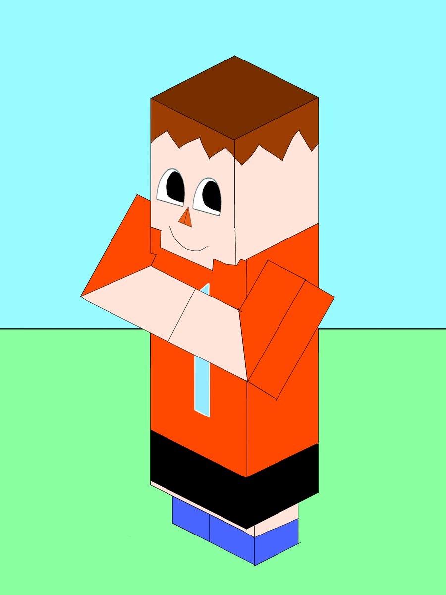 Saka___Pon's tweet image. なんかちょっと前にサイメンの間で村人を描くのが流行ってた？みたいなので、少し遅れて

村人(むらびと)