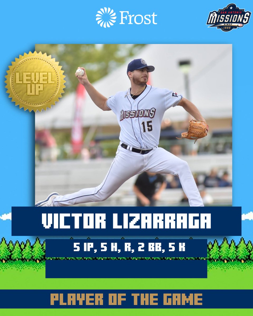 missionsmilb's tweet image. Victor Lizarraga looked great, completing five innings for the first time since June 7! This makes him tonight's @FrostBank Player of the Game.