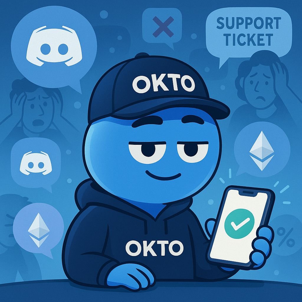 Okto_wallet's tweet image. my wallet experience should not require a Discord support ticket.