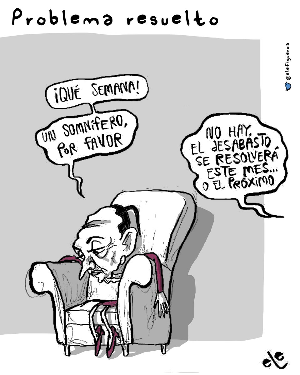 El problema del #Desabasto de #Medicamentos está resuelto

Cartón de  <a href="/elefigueroa/">eLe</a>