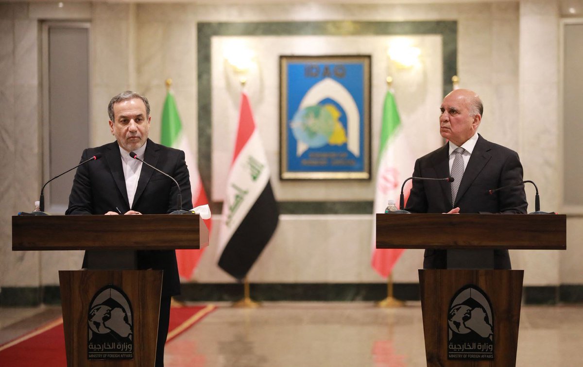 MehrnewsCom's tweet image. Iran’s Foreign Minister Seyed Abbas Araghchi and Iraq’s Foreign Minister Fuad Hussein stressed the urgent need for action to stop Israeli crimes in Gaza.