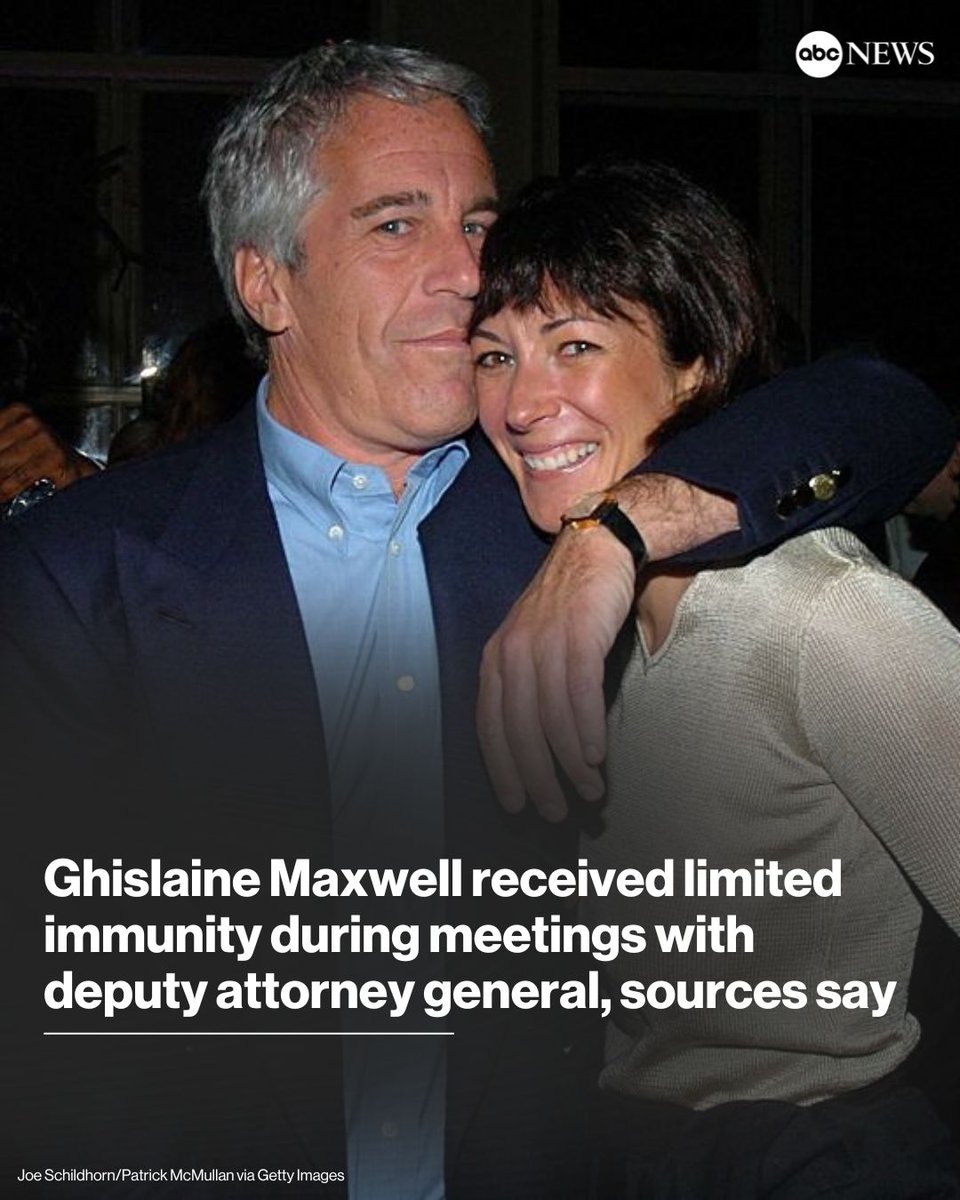 Ghislaine Maxwell, who sources told ABC News initiated the meetings with the Department of Justice, answered questions for about nine hours over two days after being granted a limited form of immunity, the sources said. abcnews.link/dkGfvBn