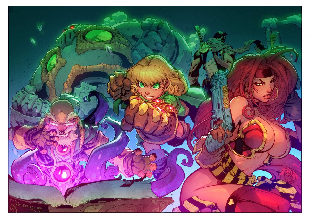 RossTheRedx's tweet image. Battlechasers still lives rent free in my head…
Pencils by @JoeMadx
Inks by @mikebowdenart
Colors by @RossTheRedx