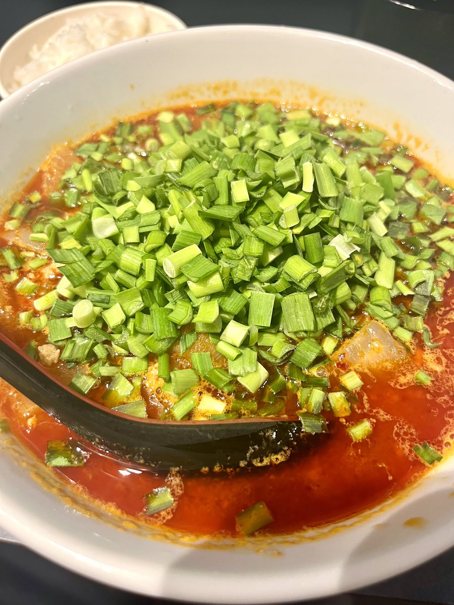 Shinnosuke_Syn's tweet image. 勝浦タンタンメン
3辛・ニラ増し
半ライス
滝汗